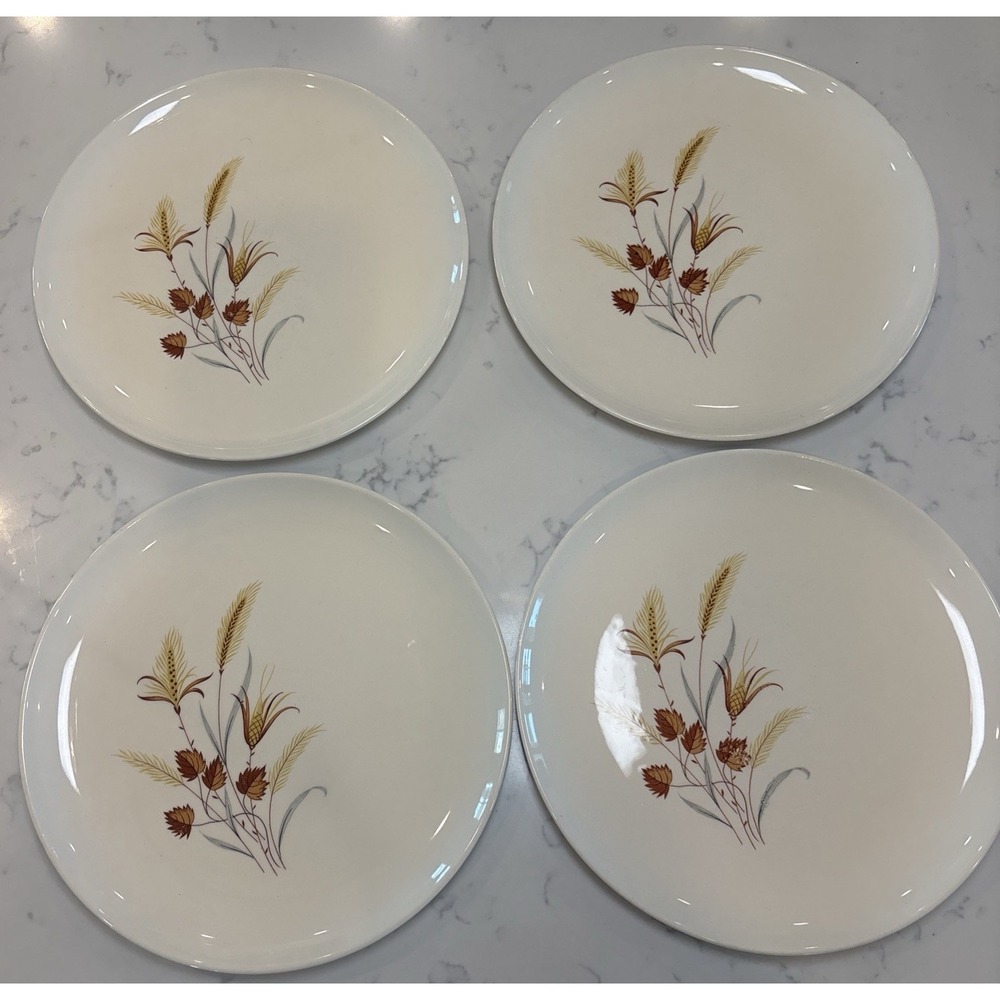 VTG Set of 4 Ever Yours Taylor Smith Taylor Autumn Harvest Dinner Plates 10.25"